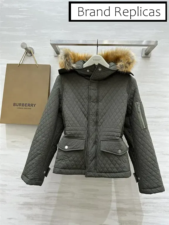 Burberry Diamond Quilted Hooded Jacket